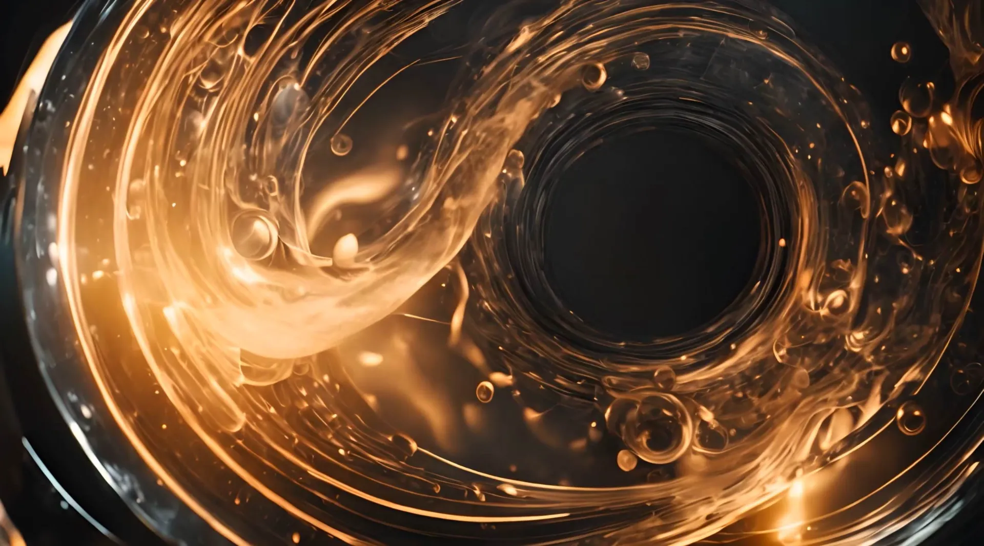 Golden Vortex Liquid Motion Backdrop Loop